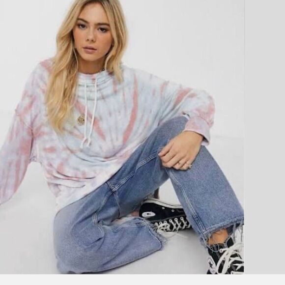 Free People We The Free “Best Catch” Tie Dye Pullover – Cozy Indie Loungecore M - Picture 2 of 8